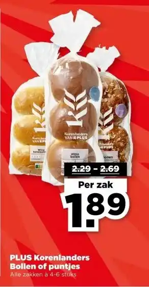 PLUS PLUS Korenlanders Bollen of puntjes aanbieding