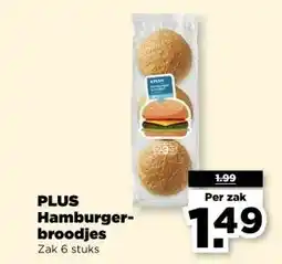 PLUS PLUS Hamburger- broodjes aanbieding