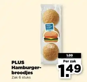 PLUS PLUS Hamburger- broodjes aanbieding