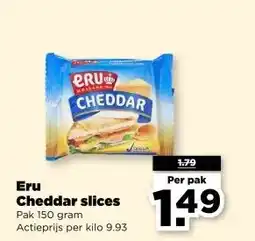 PLUS Eru Cheddar slices aanbieding