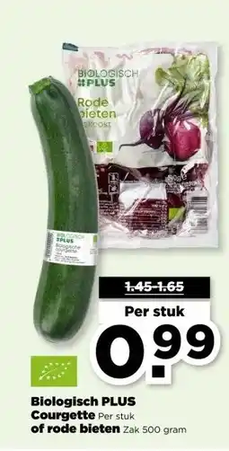 PLUS Biologisch PLUS Courgette of rode bieten aanbieding