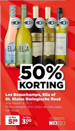 PLUS Les Beauchamps, Elia of St. Blaise Biologische Rosé aanbieding
