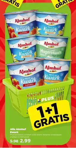PLUS Alle Almhof Kwark aanbieding