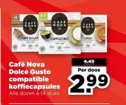 PLUS Café Nova Dolce Gusto compatible koffiecapsules aanbieding