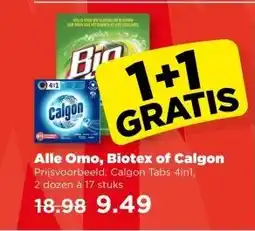 PLUS Alle Omo, Biotex of Calgon aanbieding