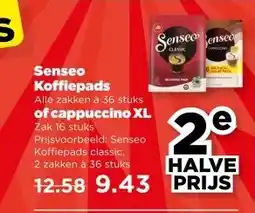 PLUS Senseo Koffiepads of cappuccino XL aanbieding