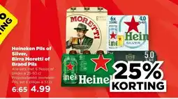 PLUS Heineken Pils of Silver, Birra Moretti of Brand Pils aanbieding