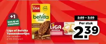 PLUS Liga of Belvita Tussendoortjes aanbieding