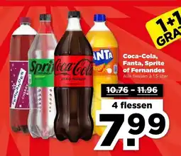 PLUS Coca-Cola, Fanta, Sprite of Fernandes aanbieding