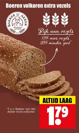 Dirk Boeren volkoren extra vezels aanbieding