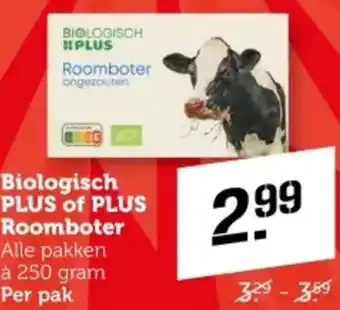Coop Biologisch PLUS of PLUS Roomboter aanbieding