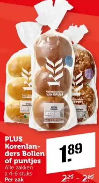 Coop PLUS Korenlanders Bollen of puntjes aanbieding