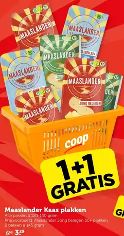 Coop Maaslander Kaas plakken aanbieding