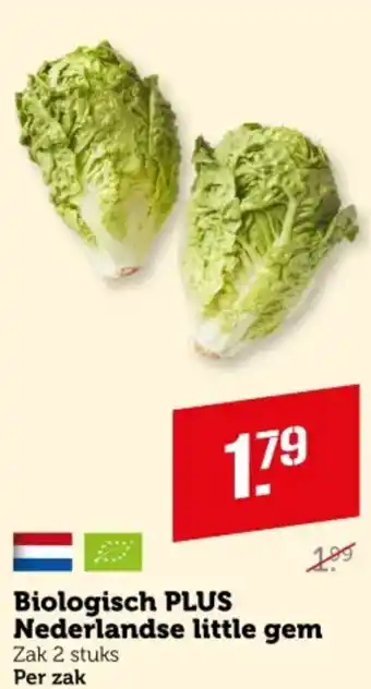 Coop Biologisch PLUS Nederlandse little gem aanbieding