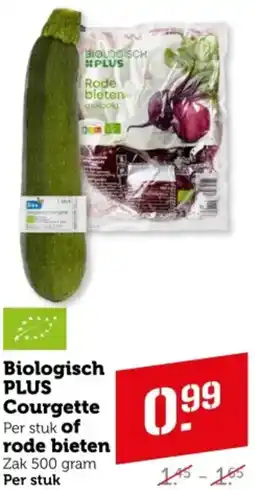 Coop Biologisch PLUS Courgette of rode bieten aanbieding