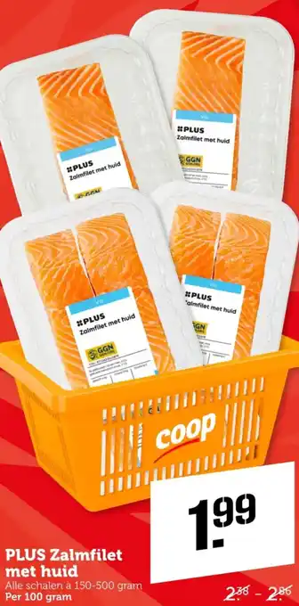 Coop PLUS Zalmfilet met huid aanbieding