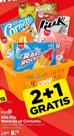 Coop Alle Ola Waterijs of Cornetto aanbieding