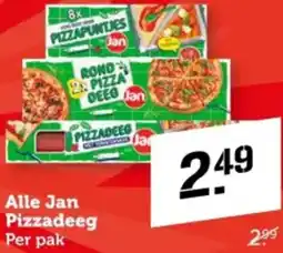 Coop Alle Jan Pizzadeeg aanbieding