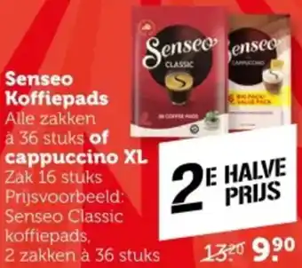 Coop Senseo Koffiepads of cappuccino XL aanbieding