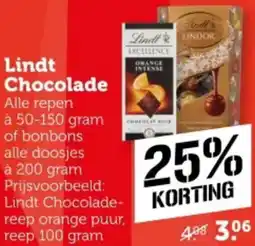 Coop Lindt Chocolade aanbieding