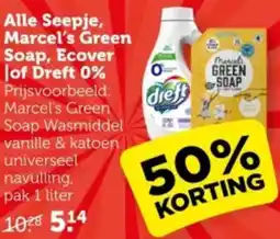 Coop Alle Seepje, Marcel's Green Soap, Ecover of Dreft 0% aanbieding