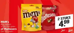 Coop M&M's of Maltesers aanbieding