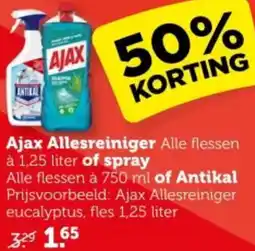 Coop Ajax Allesreiniger of spray of Antikal aanbieding