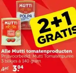 Coop Alle Mutti tomatenproducten aanbieding