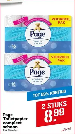 Coop Page Toiletpapier compleet schoon aanbieding