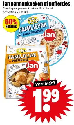Dirk Jan pannenkoeken of poffertjes aanbieding