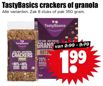 Dirk TastyBasics crackers of granola aanbieding