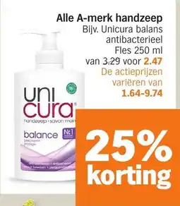 Albert Heijn Alle A-merk handzeep aanbieding