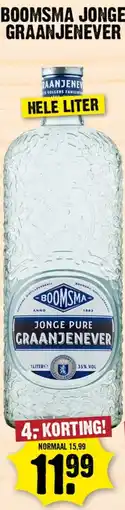 Dirk Boomsma jonge graanjenever aanbieding