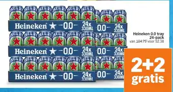 Albert Heijn Heineken 0.0 tray 24-pack aanbieding