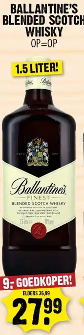 Dirk Ballantine's blended scotch whisky aanbieding