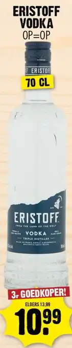 Dirk Eristoff vodka aanbieding