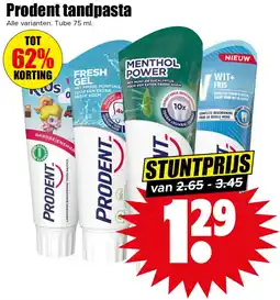 Dirk Prodent tandpasta aanbieding