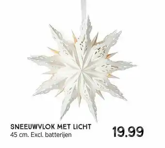 Xenos Sneeuwvlok Met Licht 45 Cm aanbieding