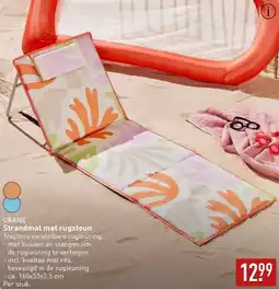 ALDI CRANE Strandmat met rugsteun aanbieding