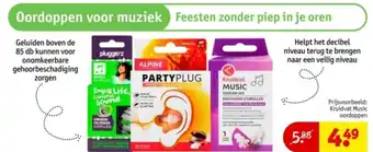 Kruidvat Kruidvat Music oordoppen aanbieding