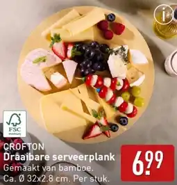 ALDI CROFTON Draaibare serveerplank aanbieding