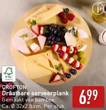 ALDI CROFTON Draaibare serveerplank aanbieding