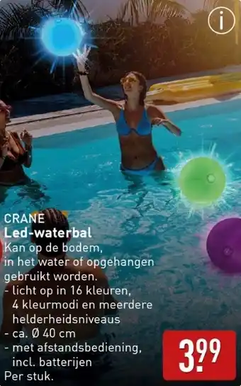 ALDI CRANE Led-waterbal aanbieding