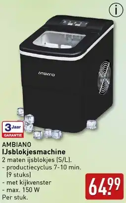 ALDI AMBIANO IJsblokjesmachine aanbieding