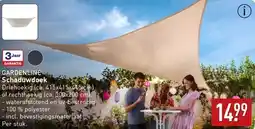 ALDI GARDENLINE Schaduwdoek aanbieding