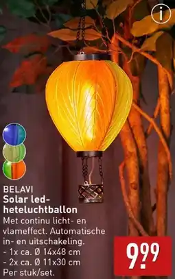 ALDI BELAVI Solar led- heteluchtballon aanbieding