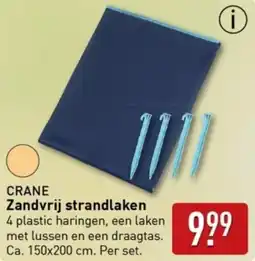 ALDI CRANE Zandvrij strandlaken aanbieding