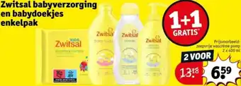 Kruidvat Zwitsal babyverzorging en babydoekjes enkelpak aanbieding