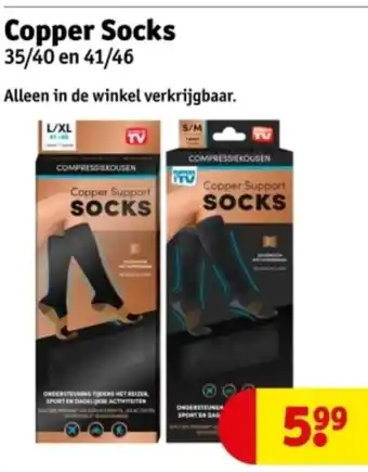 Kruidvat Copper Socks aanbieding