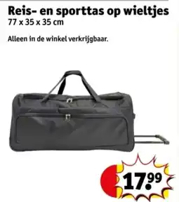 Kruidvat Reis en sporttas op wieltjes aanbieding